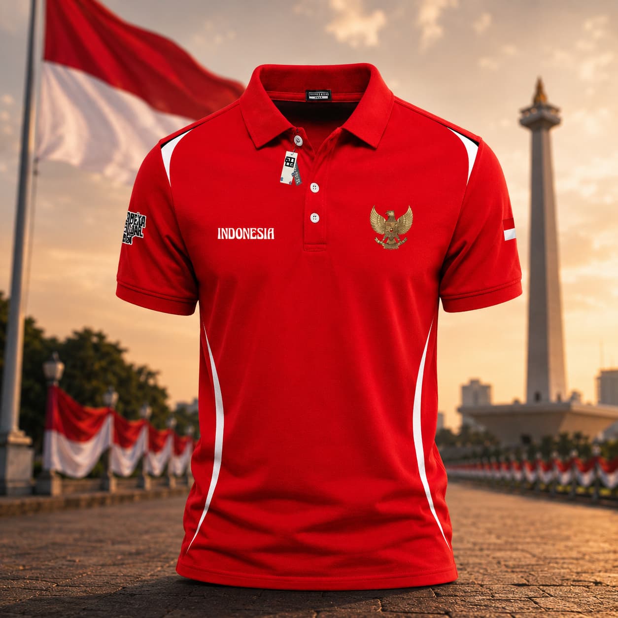 Polo Garuda Merah Segmented
